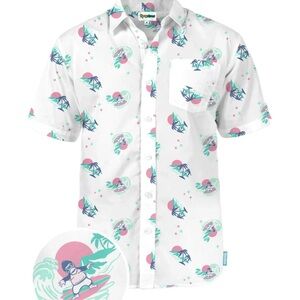 Tipsy Elves Gorilla Thrilla Hawaiian Shirt Men’s Large Surfing Palm Trees Beach